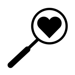 Love, Relationship and Valentine's Day Icons | Love Finder Filled Silhouette SVG Vector Illustration