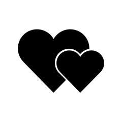 Love, Relationship and Valentine's Day Icons | Hearts Filled Silhouette SVG Vector Illustration