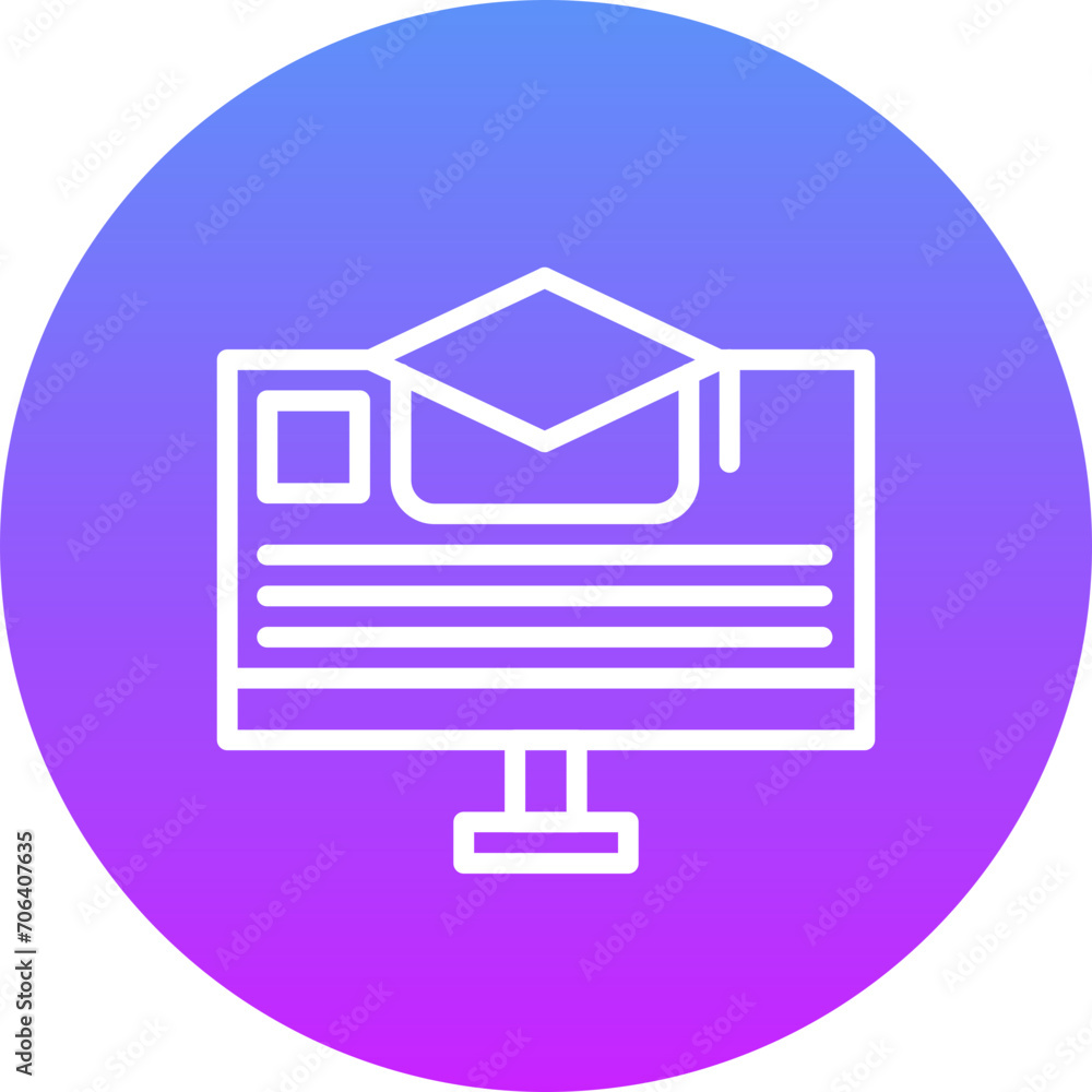 Poster online course icon