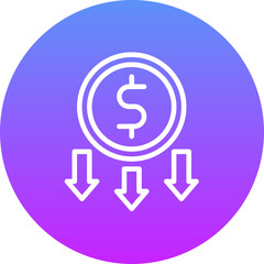 Obraz premium Depreciation Icon