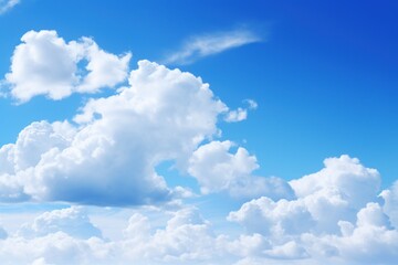 Naklejka na ściany i meble Cobalt sky with white cloud background