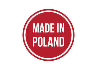 Made in Poland red vector banner illustration isolated on white background