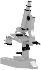 microscope vintage old isolated