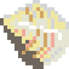 Shellfish cartoon icon in pixel style