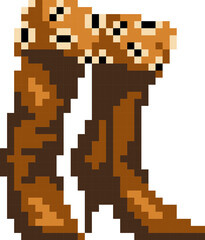 Shoe cartoon icon in pixel style
