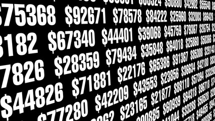 Fototapeta premium Investment in dollars changing on black background glimpse into digital money revolution in finance industry offering opportunities for wealth growth and financial progress