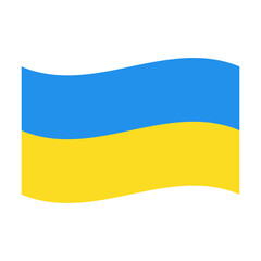 Ukrainian flag symbol. National Symbol of Ukraine. Square , heart shape and waving flag of Ukraine. Blue and yellow illustration. Vector Icons isolated on white background