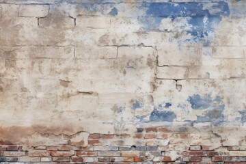 Cream and cobalt brick wall concrete or stone texture