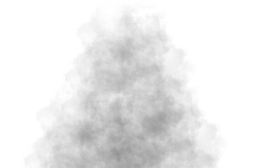 White smoke isolated on transparent. Raising fog or smoke overlay. Gray clouds  misty fog or vapor...