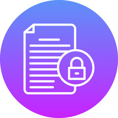Obraz premium Document Security Icon