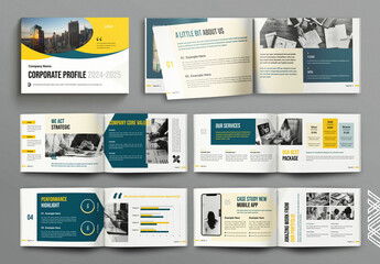 Business Company Profile Brochure Layout Landscape