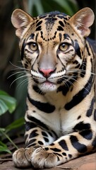 portrait of a clouded leopard