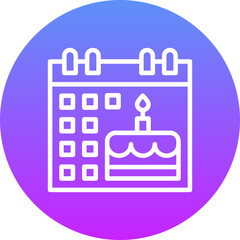Obraz premium Birthday Event Icon