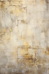 Cream and gold brick wall concrete or stone texture