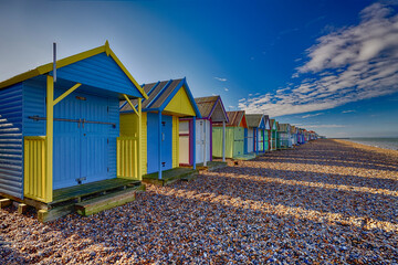 Colourful Huts The Beach Herne