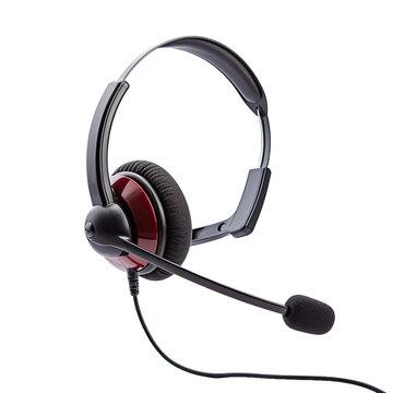Call center headset isolated on white background.