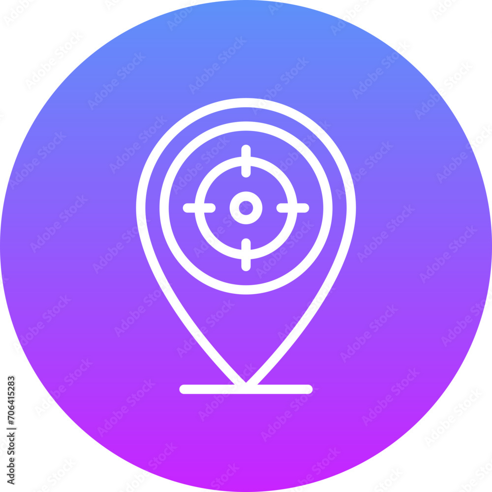 Canvas Prints target location icon