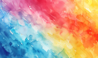 Abstract watercolor wallpaper painting multicolored backdrop horizontal banner  - obrazy, fototapety, plakaty