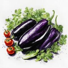 eggplants and tomatoes