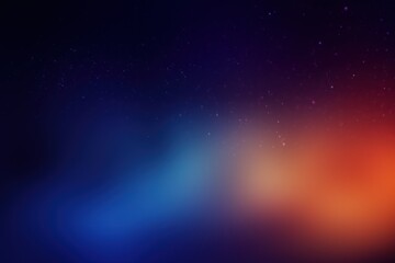 Fototapeta na wymiar Dark blue orange violet glow blurred abstract gradient on dark grainy background