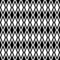 Seamless diamond black and white pattern. Vector graphics.
