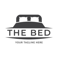 Obraz premium Bed store logo. Simple Furniture Bed Store Logo Template Vector 