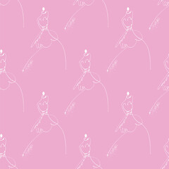 Hand Drawn Fashion Designer Illustration Seamless Pattern.Fashion Model Illustration, Stylish Sketch.Hand drawn outfit look.Fashion Designer Style. Placement Print. t
