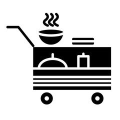 Serving Cart Icon of Restaurant iconset.