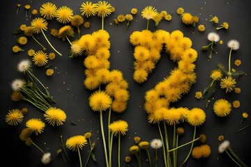 dandelions in the sky