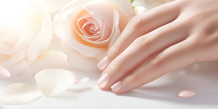 Whispers of Nature: Pale Pink Rose Flower Bud in a Feminine Fashion Setting