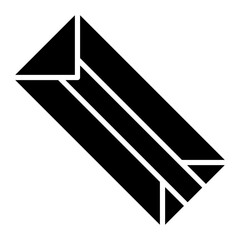 Long Envelope Icon of Office Stationery iconset.