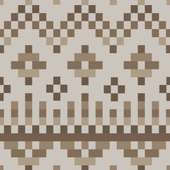 floral cross-stitch embroidery.geometric ethnic oriental pattern traditional.Aztec style abstract vector illustration.design for texture,fabric,clothing,wrapping,decoration,carpet. Boho style