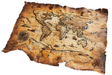 Treasure Map isolated on transparent background