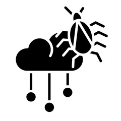 Cloud Virus Icon of Cyber Security iconset.