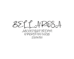 Bellarosa Font, font, letters, numbers