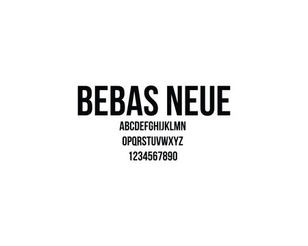 Bebas Neue Font, font, letters, numbers