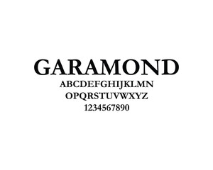 Garamond Font, font, letters, numbers