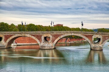 Pont Neuf bridge in Toulouse, France