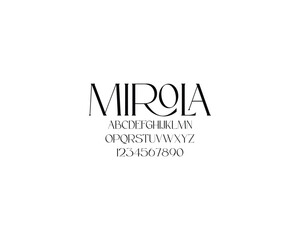 Mirola Font, font, letters, number