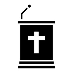 Obraz premium Pulpit Icon of Funeral iconset.