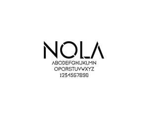 Nola Font, font, letters, number