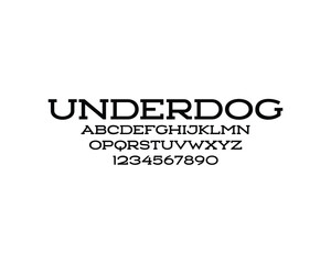 Underdog Font, font, letters, number