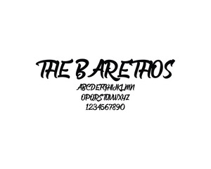 The Barethos Font, font, letters, number