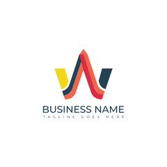  Abstract letter w logo icon vector template