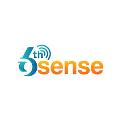  6 sixth sense concept logo design vector