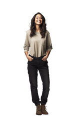 A casual style woman Isolated