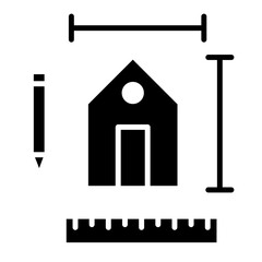 House Measurement Icon of Real Estate iconset.