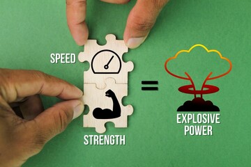 the combination of speed and strength produces Explosive Power. concept of science or energy