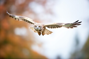 Obraz premium sharp focus on buzzard eye while circling