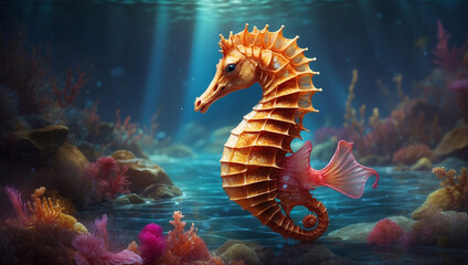 Seahorse HD wallpaper download - obrazy, fototapety, plakaty
